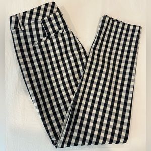 Black and white checkered Express editor dress pants